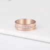 Wedding Rings Skyrim Clear Zircon Rings for Women Wedding Engagement Birthday Jewelry Stainless Steel Rose Gold Color Ring Aesthetic Gifts