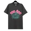 Foam Printed Spider Hip-hop Tshirt Men Women Round Neck Casual Men's T-shirt Cotton Tee Shirts 4 Colors