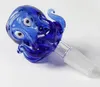 BOLL DE CHOSOPUS DE COSTOPUS DE COCHOT DE CORRECTIF DE 14 mm de 14 mm Bols en verre épais avec des tuyaux de tabac au tabac bleu coloré