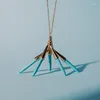 Hanger kettingen yeevaa blauw edelsteen ketting boho -stijl cadeau voor vrouwen