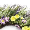 Flores decorativas de galhos rústicos grinaldas primavera de flor selvagem margarida margarida lavanda artificial