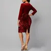 Lässige Kleider Designer-Kleid 2024 Frauen V-Ausschnitt Langsamen Patchwork Pailletten Pailletten Schnürsack Kleid formelle Kleidung Plus Größe Kleider