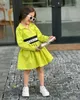 Mädchenkleider Chic Kids Girls Kleid Casual Langarmed Kleid perfekt für Kinderkleidung im Frühjahr/Herbst 2 bis 9L240508
