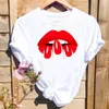 T-shirt féminin Femmes Leopard Love Heart Print T-shirts Fashion Graphic t Top Short Slve 90s Cute Spring Summer Shirt Feme T-shirt Y240506