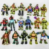 Action Toy figures camarades de jeu Version de film Teenages Mutants Ninjas Turtles Leonardo da Vinci Donatello Action Figure Modèle Toys Toys Enfants Cadeaux T240506