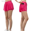 Spódnice Skorts Girl Kobiet Kobiet Tennis spódnica z krótkimi 2 na 1 sporty na świeżym powietrzu noszenie letnią odzież aktywną jogę szorty na siłownię kieszonka D240508
