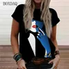 T-shirt pour femmes visage peint à la main T-shirts de mode féminine courte slve 3d imprimé strt hip hop dames purovers t big size Summer Casual tops y240506