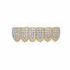 Cumbic Zircon Hip Hop Fangs dents Top Bottom Grils dentaire bouche punk Caps Cosplay Party Party Jewelry 240504