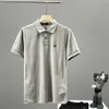 Polos masculine Summer 2024 Achat de mode de mode Broidered Mens Loisure Polo High End Quality 100% Pure Cotton Shirts à manches courtes Q240508