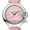 CARTRE Luxury Top Designer Automatic Watches 33 mm Rose Blue Balloon WSB0002 Mécanique Womens Watch avec boîte d'origine