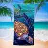 Couvertures tortues Microfiber Planche Serviette de mer du monde de la mer rapide et couverture de plage sans sable sans sable confortable pour hommes et femmes Camping Pool Tail