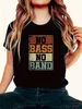 Kadın T-Shirt Kadın Bas Yok Band Bas Oyuncu Baskı T-Shirt Moda Kadın Takımı Kısa Sökülmüş Yuvarlak Boyun T-Shirt Büyük boy Tişört Y240506