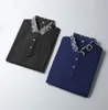 Designer de verão Roupas de luxo para homens Polo clássico estilo vermelho geen pachwork pesco camiseta casual bur and burtdown colar camiseta t shi7736859