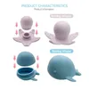 Bath Toys Silicone Baby Animal Whale Bath Toys Set BPA GRATIS Squeeze Spray Water Spädbarn Barn Dusch Badleksak för småbarn Kids Gift D240507