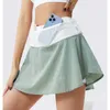 Saias Skorts Sports Sports Sports Salia Pleated Fashion Gym Shorts Fitness Skirts Athletic Badminton Running Short Workout Skort D240508