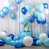 Decoração de festa 3 Conjunto de balões de aniversário de látex azul de 5 polegadas para o balão teal