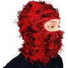 Hip Hop Tassel Balaclava Full Cover Ski Mask Trend Knitted Camouflage Headgear Unisex Y2K Knit Hat Face Mask For Women Men 240508