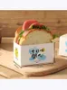 Einweg -Geschirr Sandbox -Kuchen Shop Werbung Backbrotbox Hamburger Takeout Travel Food Verpackung Home Q240507