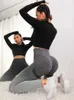 여자 레깅스 여성 gradient leggings 딱딱한 허리 레깅스 체육관 피트니스 의류 운동 레깅스 조깅 조치 바지 Y240508