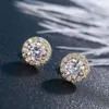 Labor Erwachsene Diamantohrringe für Frauen 9K 14K 18K Gold Mode Hochzeit erstellte Geschenkschmuck geschaffen