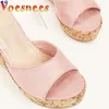 Slippers Fashion Transparent Band Summer Sandales Sandales Sexe Sexy Cendages Girls High Heels Plus taille Pink Outdoors Chaussures