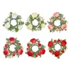 Decorative Flowers Candle Ring Artificial Wreath Floral Arrangement Greenery Rose For Living Room Home Door Table Easter