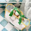 Storage Bags 2024 Summer Vacation Contrast Color Mesh Large-capacity Easy To Carry Mommy Bag Thin Beach Diaper
