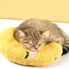 U5QF Cat Beds Furniture Little for Cats Fashion Neck Protector Deep Sleep Puppy U-Shaped Cat Kitten Headrest Dog Sleeping d240508