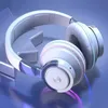 Headsets Bluetooth -Ohrhörer Kopf montiertes Geräuschstornieren drahtlose Ohrhörer für Mobiltelefone PC Gaming -Ohrhörer Subwoofer Color LED Leuchten J240508