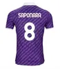 2024 Fiorentina Soccer Jerseys J. Ikone 23/24 Castrovilli Эрик Флоренс Джерси Акф Бираги Джович А. Кабрал Миленкович C Kouame Sotit Men Aldult Kid