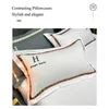 Bettwäsche -Sets 4 Stcs Leichte Luxus -Polyester -Baumwollblätter für Bett Vollfarbe Full Queen Kingsize