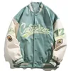 Broderie pilote de baseball veste hommes hip-hop streetwear pu cuir veste universitaire veste femme harajuku modes lâches 240507