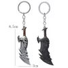 Fashion God of War 4 Keychain Kratos Axe Demon Knife Wapenmodel Key Chain Chaveiro Men Cosplay Keyring Car Accessoire 240506