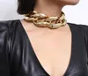 Grote dikke Cubaanse linkketting ketting choker voor vrouwen esthetisch goud zilveren hiphop punk rock grunge ketens sieraden accessoires bij8380879