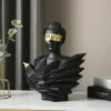 Esculturas simples modernas e dourado retrato de pássaro modelo sala de estar armário de tv armário de vinhos exibir decoração suave resina ornamento