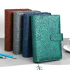 A5 A6 Notebook Cover Metal Color 6 Ring Binder Pu Clip-On Notebook Leather Loose Leaf Notebooks Journal Stationery 240508