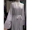 Ethnische Kleidung Offen Abaya Dubai Türkei Kaftan Muslim Chiffon Strickjacke Maxi Kleider Ramadan Frauen Robe Kimono Femme Islamische Jalabiya
