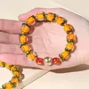 Länkarmband persimmon ruyi handstrand armband kvinnlig handgjorda glas välsignelser överföring pärlor som säljer smycken