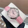 CARTRE Luxury Top Designer Automatic Watches 33 mm Rose Blue Balloon WSB0002 Mécanique Womens Watch avec boîte d'origine