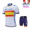 Movistar Kids Cycling Jersey Set Shorts Dzieci Ubranie rowerowe Oddychaj Szybki suchy chłopcy letni rower