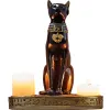 Carols Egyptien Cat Cat Chandelier Résine Figurine Figurine Décoration Vintage Cat Déesse Bastet Statue Home Office Decoration Garden Decoration Gift