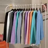 T-shirts masculinos Autumn Men T-shirts Long Seve Loose Color Solid Drop Tops Tops para unissex Korean Sty Cooton Ma casual TS H240508