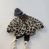 Vestes Baby Girls Vêtements 2024 printemps automne mode coréen style léopard épaissis de veste chaude garçons manteau d'hiver