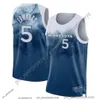 5 Anthony Edwards Rudy Gobert Karl-Anthony Towns Jersey Naz Reid Timberwolve Dangelo Russell Wendell Moore Jr. Jaden McDaniels 2024 Cidade Mike Conley