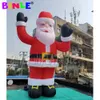 en gros de 26 pieds de haut géant gonflable Santa Claus avec sac de personnage gonflables de Noël Ballon de personnage pour la décoration publicitaire événements en plein air