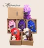 11PCSBox Handmade Rose Soap Flowers Set met cadeaubox voor moeder039S Teacher039S Day Birthday Gift Valentine039S Day SO1466009