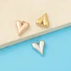 Charms 5 % Peach Heart Mirror Pools 304 Roestvrij staal blanco stamping hangers diy sieraden bevindingen Accessoires