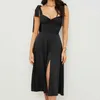 Lässige Kleider Designer -Kleid 2024 Sommer Neue trendige Frauenstil Pendler Bow Split Kleid Plus Size Kleider