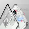 カバーアルミニウム合金金属フレームバンパー + ZTE nubia z50カメラレンズプロテクターケースのためのガラスバックカバー