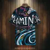 Abbigliamento da uomo camicia grafica a maniche graffiti più grasse seta estiva mashioni di magliette